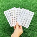 Silver Star stickers (10 sheets) colorful DIY Scrapbook Diary scrapbook craft toy reward kids good silver star sticker. 
