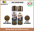Bosny 400 cc. anodized boss aluminum spray paint, antique bronze spray paint, tea color. 