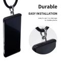 Transparent Matte Flexible Phone Lanyard Card Mobile Phone Universal Tether Tabs Hole Hanging Strap Patches Cord Clips Gasket.