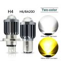 1PCS 10000LM H4 LED Motorcycle Headlight H6 BA20D P15D Led CSP Lens White Yellow Hi Lo Beam Motorbike Scooter Running Light. 