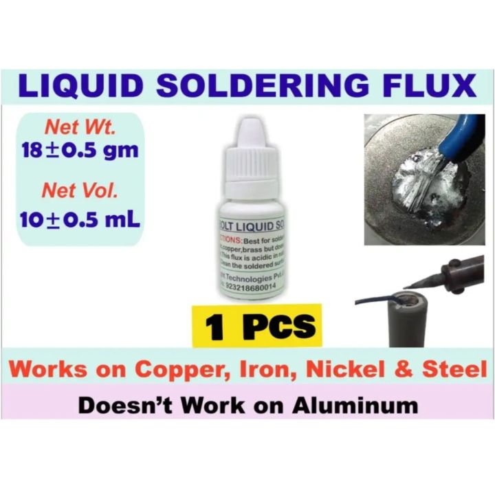 Original 10ml Steel Soldering FLUX-Liquid Soldering Flux for steel metel copper and barass Sky Bolt Liquid Soldering Flux- Soldering Paste - No need Spot welding machine for 18650 Cells