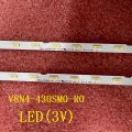 28LED(3V) LED Strip(2)for Samsung UE43NU7470 UE43RU7410U UE43RU7025K UE43RU7400 V8N4-430SM0-R0 BN96-46053A CY-NR043HGHV1V. 