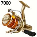 BILLINGS AC1000-7000 Series Spinning Reel - 10kg Max Drag, 5.2:1 Gear Ratio, Aluminum Alloy, Ideal for Freshwater & Saltwater Fishing. 