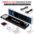 TURZX 9.2 Inch USB Secondary Screen for Computer Chassis 1920*462 IPS LCD Type-C Display CPU RAM GPU HDD FPS Weather Monitor. 