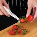 Strawberry Stem Remover Tool Stainless Steel Tomato Corer Remover Portable Tomato Top Stem Remover Tool Ergonomic Handle Cooking. 