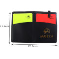 Soccer Referee Red Yellow Card Professional Fair Play Cards Football Linesman Leather Case Bag Set Sports Game Equipment.