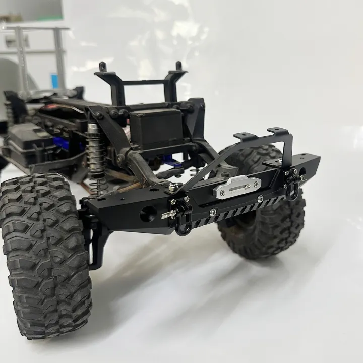 Metal%20Front%20Bumper%20with%20Tow%20Trailer%20for%201/10%20RC%20Crawler%20Car%20Traxxas%20TRX4%20Axial%20SCX10%2090046%2090047%20SCX10%20II%20Upgrade%20Parts%20-%20Image%203