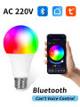 Smart Led Bulb Tuya Bluetooth RGBCW Light Bulb Phone APP Control E27 220V-240V 110V Colorful LED Lamp For Bedroom Ambient Light. 