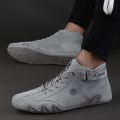 Men's Genuine Leather Shoes Ankle Boots 2023 Men Sneakers Outdoor Light Lace-Up Casual Shoes Fashion Loafers Winter Warm Boots.