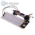 1pcs NEW MB-102 MB102 Breadboard 830 Point Solderless PCB Bread Board White/Transparent Test Develop DIY For Arduino. 