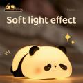 LED Night Lights Cute Sheep Panda Rabbit Silicone Lamp USB Rechargeable Timing Bedside Decor Kids Baby nightlight Birthday Gift. 