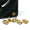 Brass Copper Embed Insert Nut Screw Kit Set M1.4M1.6 M2 M2.5 M3 M4 M5 M6 for Heat Melt Injection 3D Print Twill Knurled Thread. 