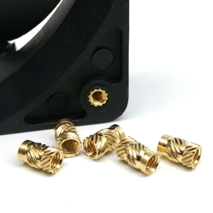 Brass%20Copper%20Embed%20Insert%20Nut%20Screw%20Kit%20Set%20M1.4M1.6%20M2%20M2.5%20M3%20M4%20M5%20M6%20for%20Heat%20Melt%20Injection%203D%20Print%20Twill%20Knurled%20Thread%20-%20Image%203