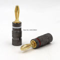 4/8/12/16//24/36/40pcs  Metal BANANA PLUGS 24K Gold-plated 4MM Banana Connector with Screw Lock For Audio Jack Speaker Plugs. 
