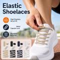5 Colors Round Elastic Laces Without Ties Metal Buckle Shoelace Sneakers Quick Shoelaces Shoe Accessories 1 Pair. 