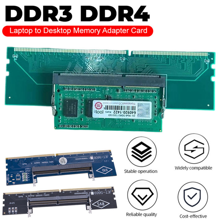 DDR3 DDR4 Laptop To Desktop Memory Adapter Card SO-DIMM To PC DIMM ...