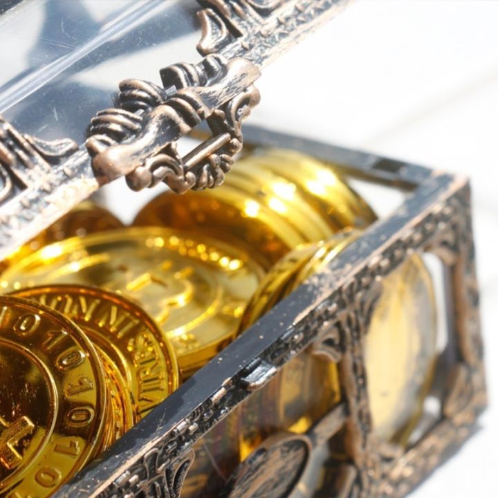 Storage Organizer Box Treasure Chest Transparent Pirate Treasure Box ...
