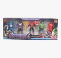 Avengers Five Super Hero Hulk Spider Man Toy Foldable Body. 