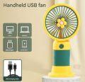 Smart Hand Fan | Cute Rechargeable Handheld Mini Fan | Portable Pocket Cooling Fan | USB Rechargeable Personal Fan for Travel, Office, Sports & Outdoor. 