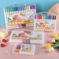Acrylic Markers Pack of 12 pcs with plastic box packing. 