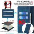 Leather Magnetic Flip Cover Phone Case for itel A50 [RFID Blocking] Shockproof Protection Stand Holder PU Leather Case. 