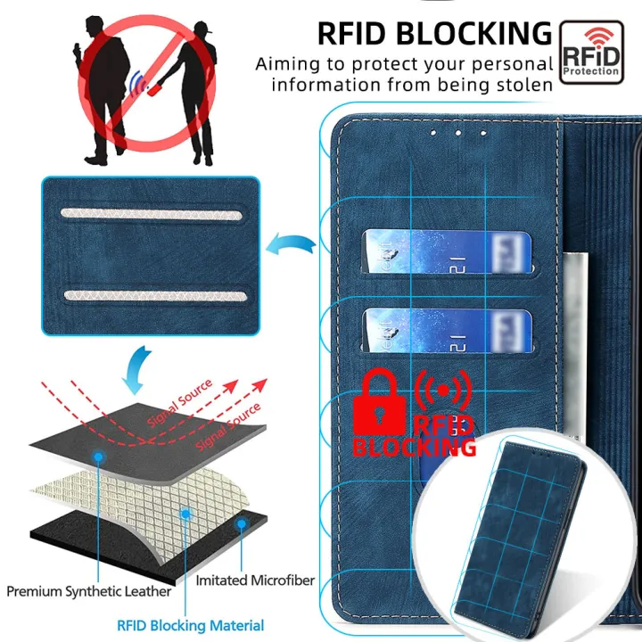 Leather%20Magnetic%20Flip%20Cover%20Phone%20Case%20for%20itel%20A50%20%5BRFID%20Blocking%5D%20Shockproof%20Protection%20Stand%20Holder%20PU%20Leather%20Case%20-%20Image%207