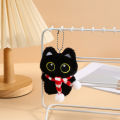 1Pcs Cute Plush Black Cat Doll Toy Keychain Bag Pendant Charms Car Keyring Accessories For Women Couples Kawaii .