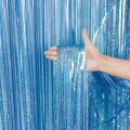 2 Meters Party Backdrop Curtains Glitter Gold Tinsel Fringe Foil Curtain Birthday Wedding Decoration Adult Anniversary Decor. 