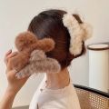 Fluffy Plush Hair Claw Clip For Comfortable Feeling In Autumn And Winter - Suitable For Thick And Long Hair, Anti-Slip Grip And Elegant Design - Perfect Hair Accessory For Girls And Women. 
