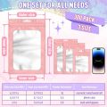Pink Resealable Ziplock Bags Packaging Pouch For Jewelry Phone Case Lash Display Clear Window Foil Smell Proof Storage Organizer. 