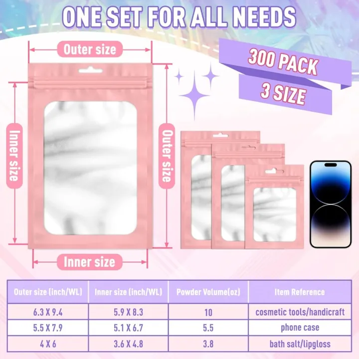 Pink%20Resealable%20Ziplock%20Bags%20Packaging%20Pouch%20For%20Jewelry%20Phone%20Case%20Lash%20Display%20Clear%20Window%20Foil%20Smell%20Proof%20Storage%20Organizer%20-%20Image%202