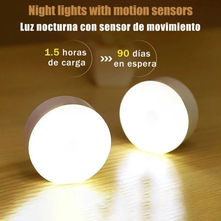 LED Smart Cabinet Lights with Human Body Sensor Emergency Automatic Lighting USB Rechargeable Wireless Magnetic Suction lightify