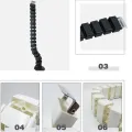 Wire Spine Cable Sleeve Under Desk Cable Tray Wire Management Workstation Snake Wire Organizer Management Cleaning Pipe Conduit.