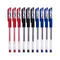 one pen is RS 27 and pack of 10 gel pen ball point in red ,blue and black colour and different design, easy to write in  affordable price white,red and black color. 