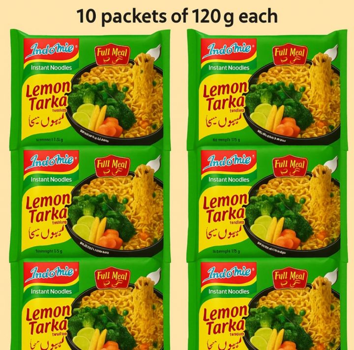 "Indomie Lemon Tarka Instant Noodles – 10 Pack Combo (120g Each ...
