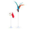 Interactive Cat Toy Spring Mouse with Suction Cup – Feather Teaser Bouncing Cat Toy. 
