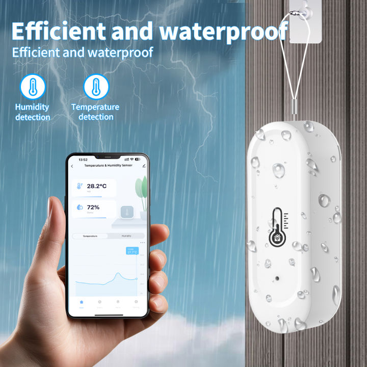 1/2pcs%202025%20New%20IP65%20Waterproof%20Outdoor%20Tuya%20WIFI%20Temperature%20Humidity%20Sensor%20Home%20Smart%20Life%20Thermometer%20Support%20Alexa%20%20-%20Image%203