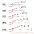 Spinpoler Corkscrew Stinger Rig Hook Double Treble Pike Bass Fishhook High-Carbon Steel For Soft Lure Fishing Equipment.
