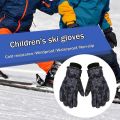 Thermal Ski Gloves Children Kids Winter Waterproof Warm Child Snowboard Riding Snow Gloves For Girls Boys Cold Weather. 