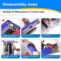Lower Duct Hose for  V7 V8 V10 V11 Vacuum Cleaner Soft Roller Soft Roller Flexible Soft  Tube Nozzel Blue Hose Part. 