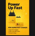 45W Dual Port Super Fast Charger | USB-C (PD 3.0) & USB-A (QC 3.0) | Multi-Device Compatibility for Samsung, Pixel, & More. 