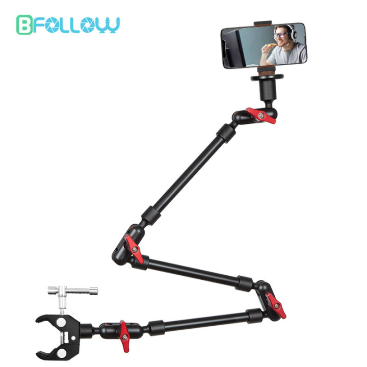 BFOLLOW 32" 22" Smartphone Bracket Magic Arm for Camera Articulated Flexible Wall Mount Desk Clamp Tablet Webcam Stand