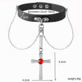 Athemis Rosario And Vampire Moka Akashiya Cosplay Necklace Cross Pendant Choker Adjustable For Halloween Christmas.