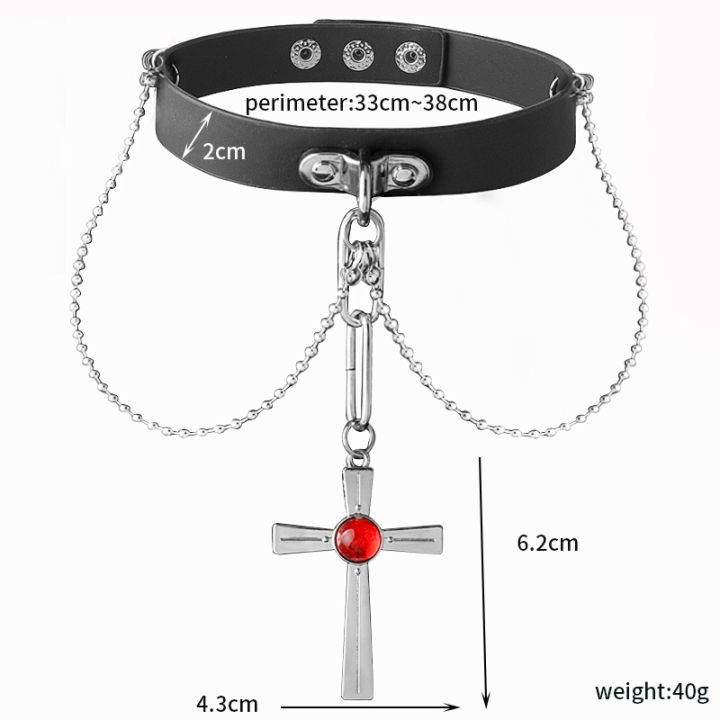 Athemis%20Rosario%20And%20Vampire%20Moka%20Akashiya%20Cosplay%20Necklace%20Cross%20Pendant%20Choker%20Adjustable%20For%20Halloween%20Christmas%20-%20Image%206