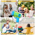 40 hole handheld fully automatic space light bubble machine, electric children's toy without battery and bubble water. 