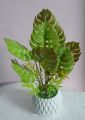 Monstera Artificial Plant with Pot for Home and Office Décor.