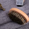 Beard Brush for Men Long Beard Grooming and Shaping, Boar Bristle Beard Comb Natural Bamboo Facial Pocket Brush for Mustache. 