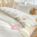 KDJEIKZ Hotel Equivalent 3pcs Brushed Solid Color Duvet Cover, Cover*1+Pillowcases*2, Polyester Fabric, All Season Bedding.