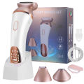 Hatteker 4 in 1 Women’s Hair Remover 7000 RPM for Legs Bikini Face Body Kit Wet / Dry USB Rechargeable IPX7 Waterproof. 