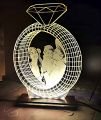 Customised Led 3d Acrylic Lamp | Table Lamp | Happy Birthday | Happy Anniversary | LED Trophy | LED Photo | LED Islamic Calligraphy. 